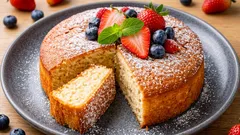 Rezept für einen gesunden Joghurtkuchen: weich, einfach und ohne Zucker