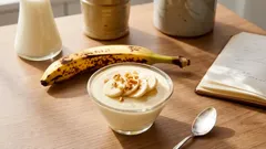 Dessert aus überreifen Bananen, das luxuriös aussieht und im Handumdrehen zubereitet ist