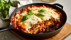 Lasagne mit Hähnchen aus der Pfanne: Ein Rezept, das man ohne Backofen in weniger als 30 Minuten zubereiten kann